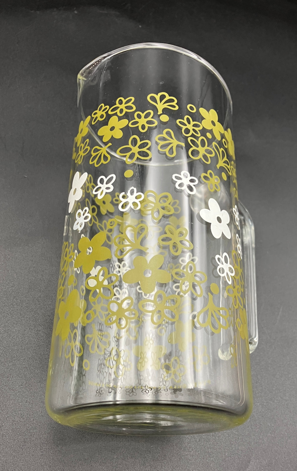 Vintage Pyrex Crazy Daisy Pitcher Jug Spring Blossom Glass