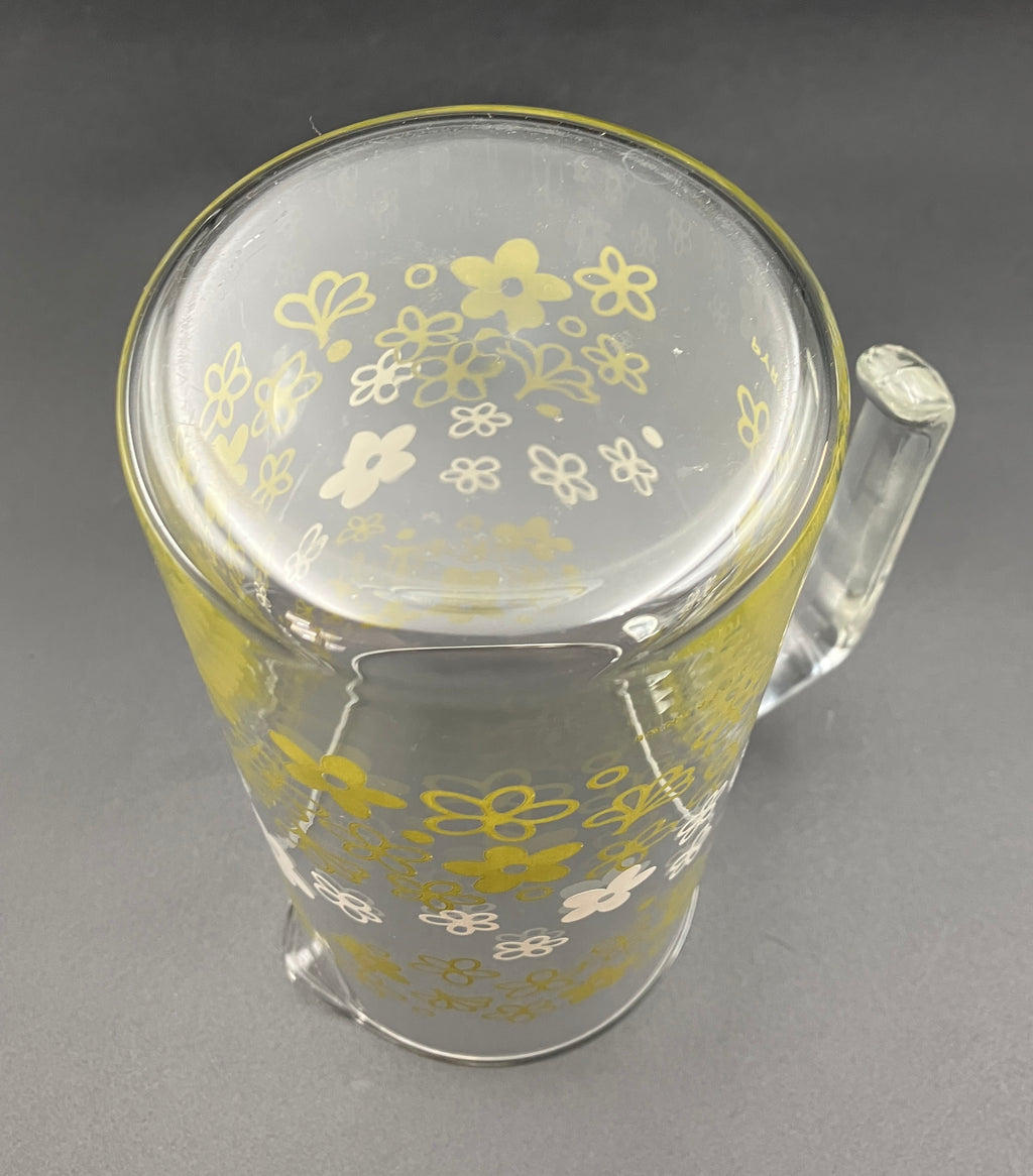 Vintage Pyrex Crazy Daisy Pitcher Jug Spring Blossom Glass