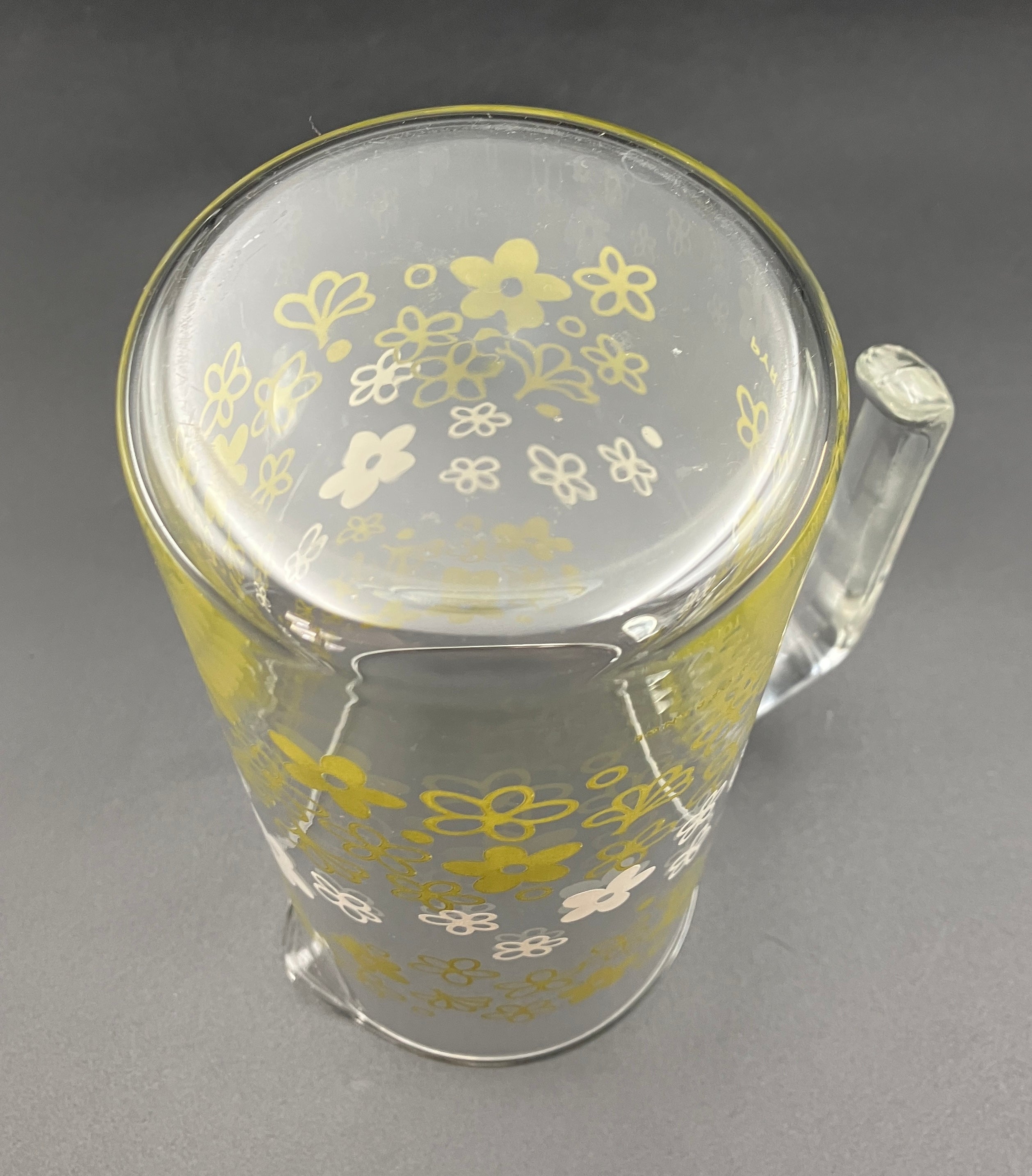 Vintage Pyrex Crazy Daisy Pitcher Jug Spring Blossom Glass