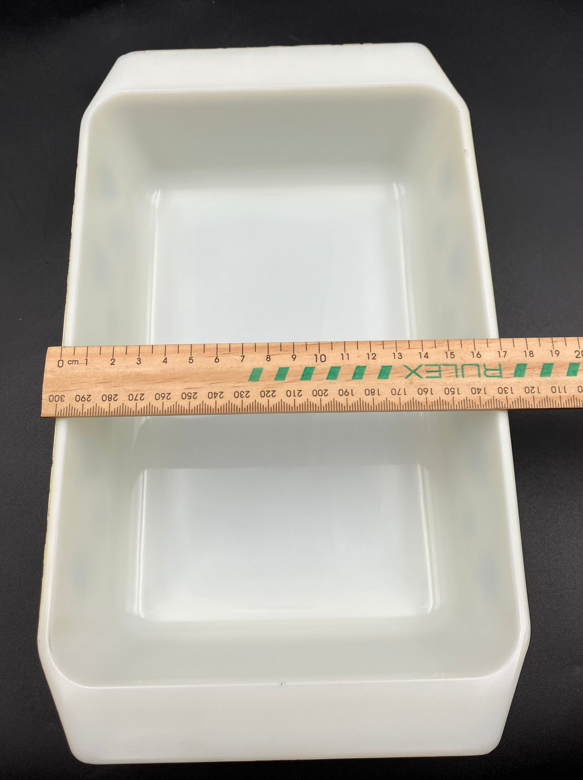 Vintage Pyrex Snowflake Yellow Gaiety Rectangular Roasting Dish 1958