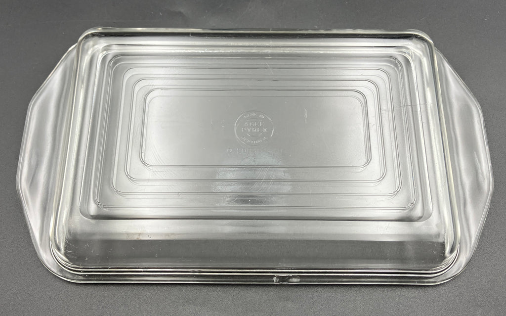 Vintage Pyrex Snowflake Yellow Gaiety Rectangular Roasting Dish 1958