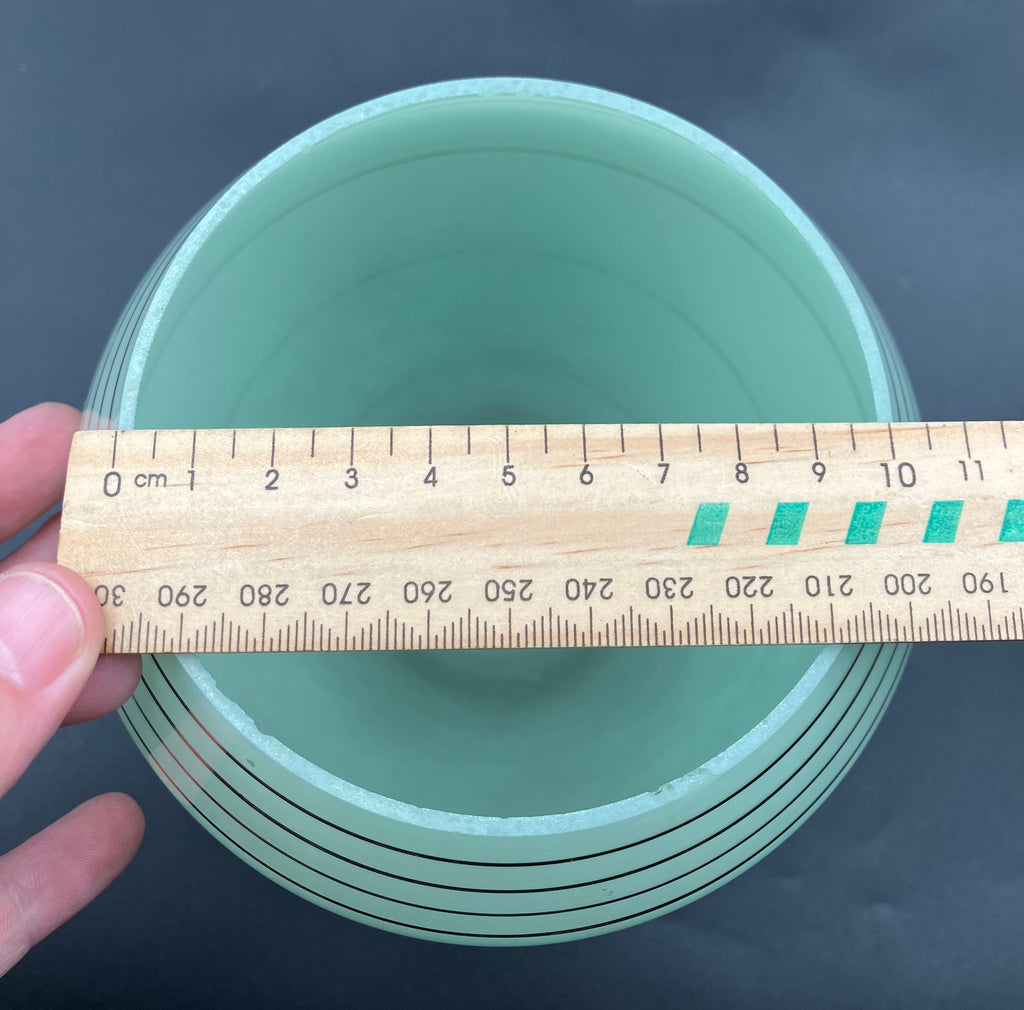 Art Deco Shades Mint Green With Gold Stripes X2 Height 16cm Width 10cm