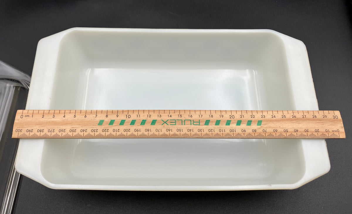 Vintage Pyrex Snowflake Yellow Gaiety Rectangular Roasting Dish 1958