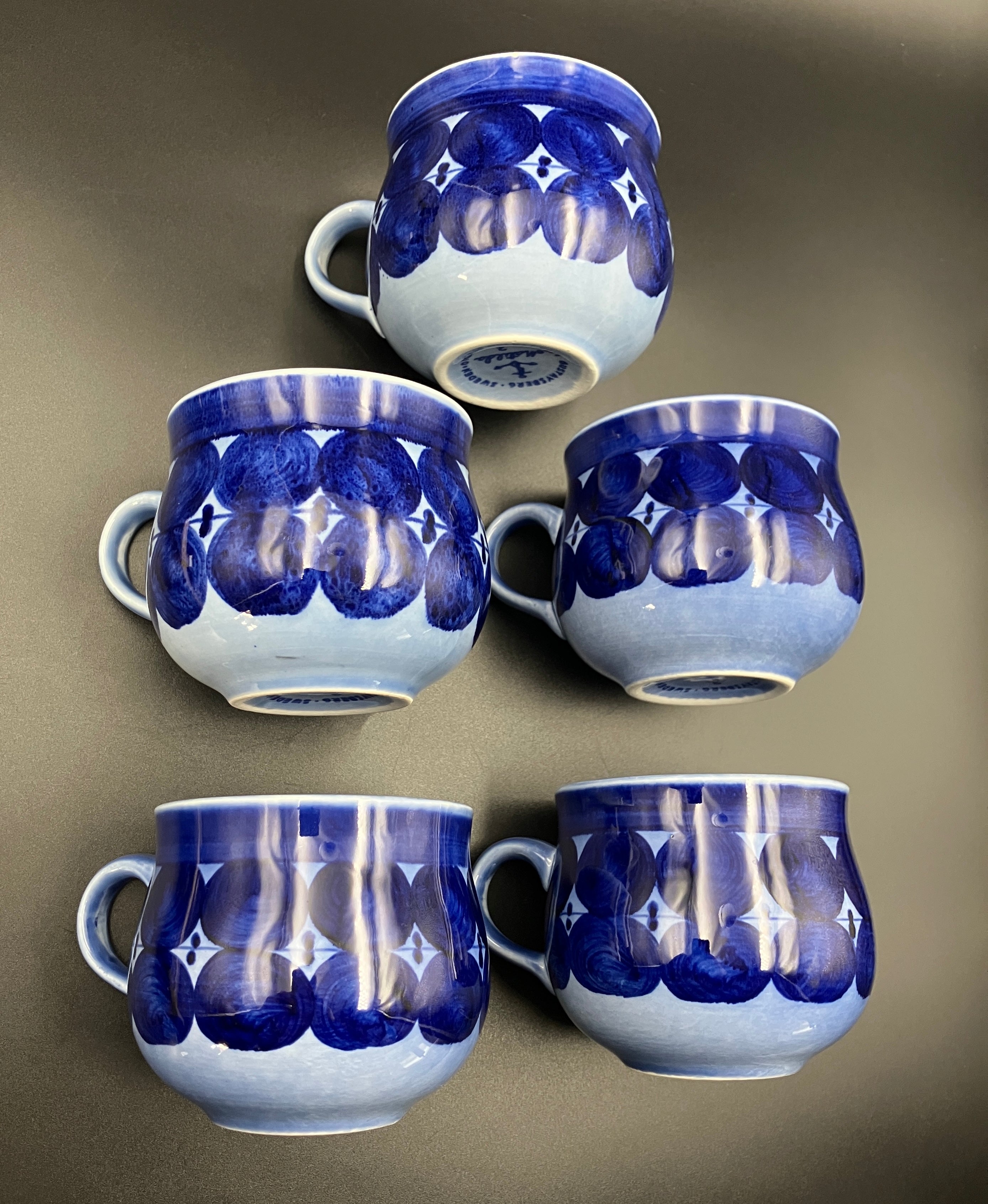 Lisa Larson Matilda Series Gustavsberg 1962-1972 Sweden Tea Set Of 12 Peices