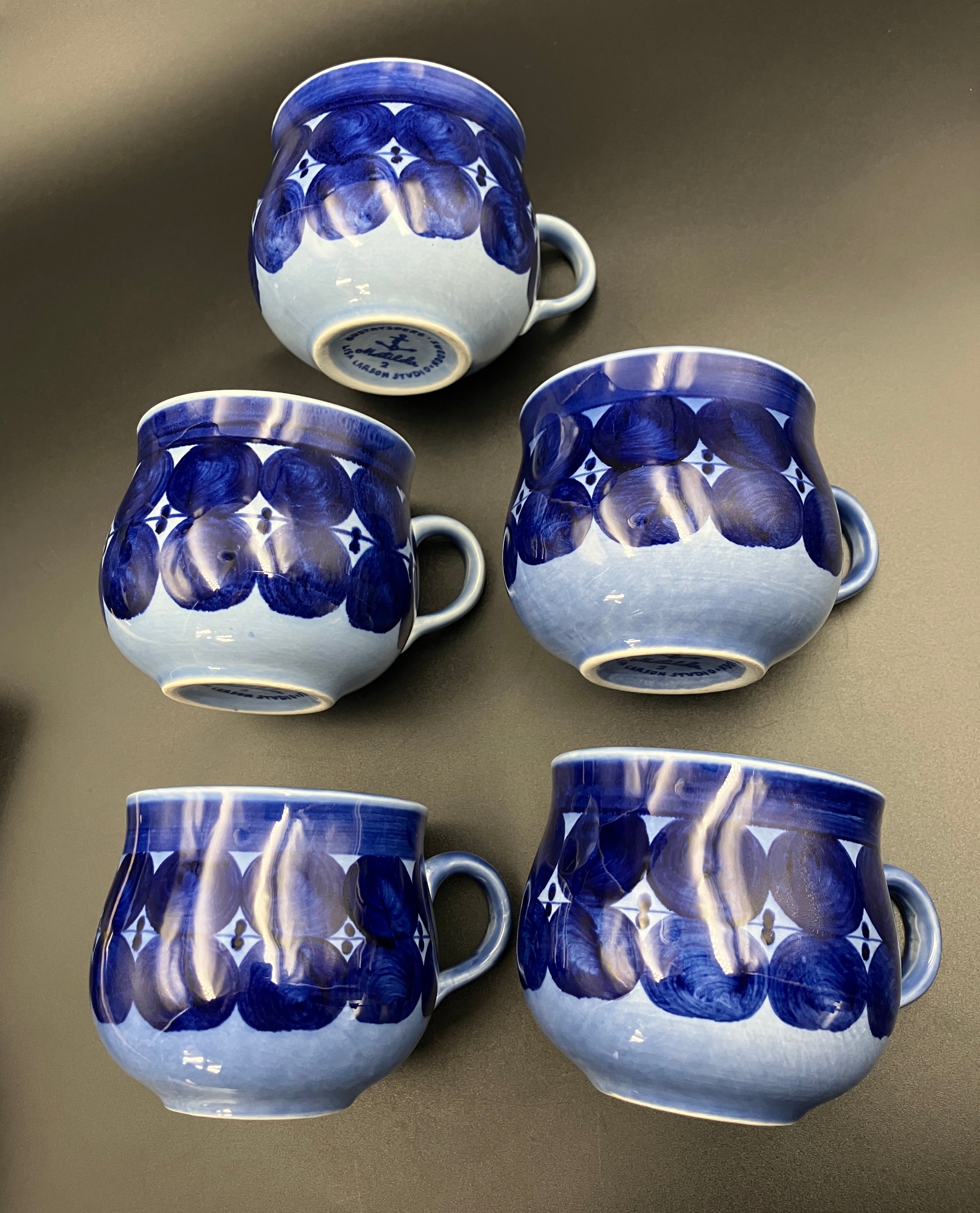 Lisa Larson Matilda Series Gustavsberg 1962-1972 Sweden Tea Set Of 12 Peices