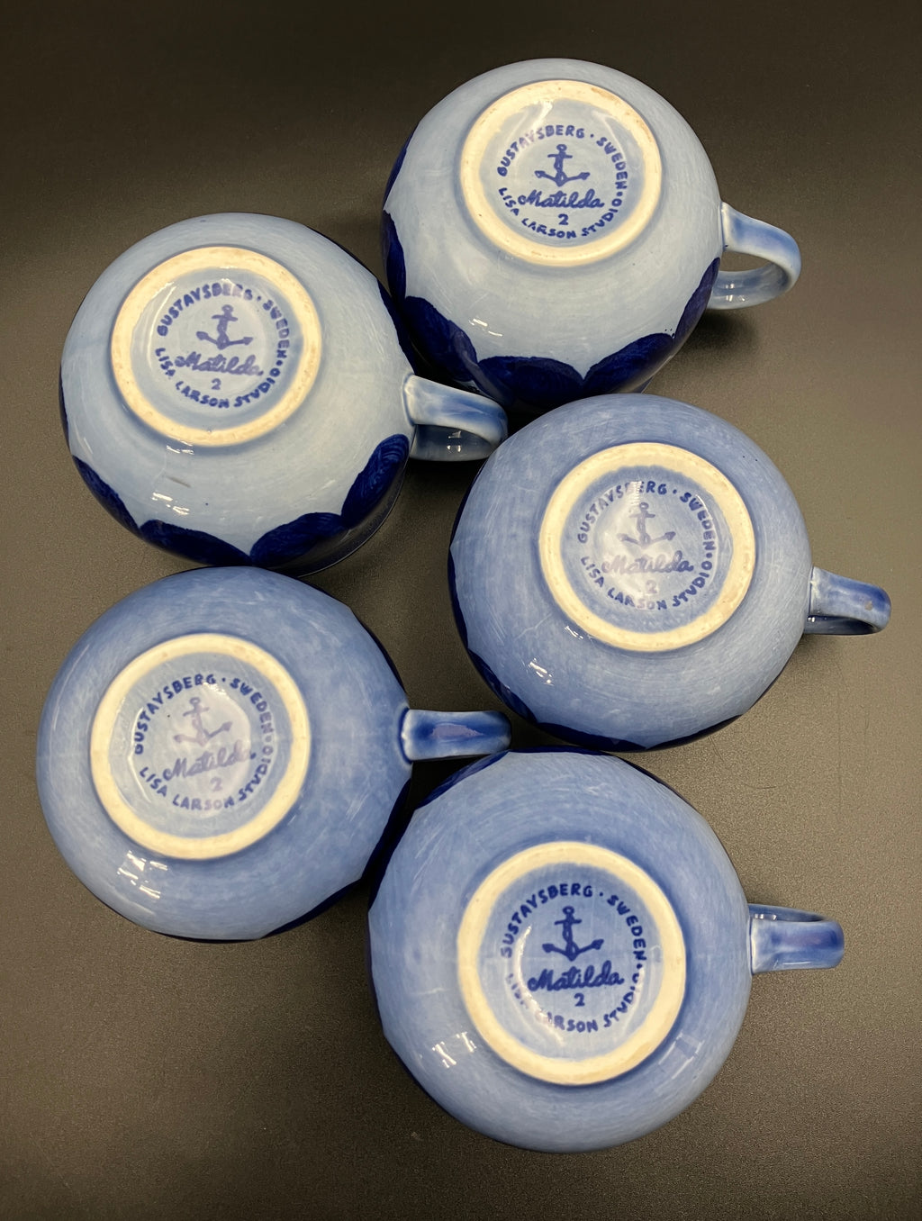 Lisa Larson Matilda Series Gustavsberg 1962-1972 Sweden Tea Set Of 12 Peices