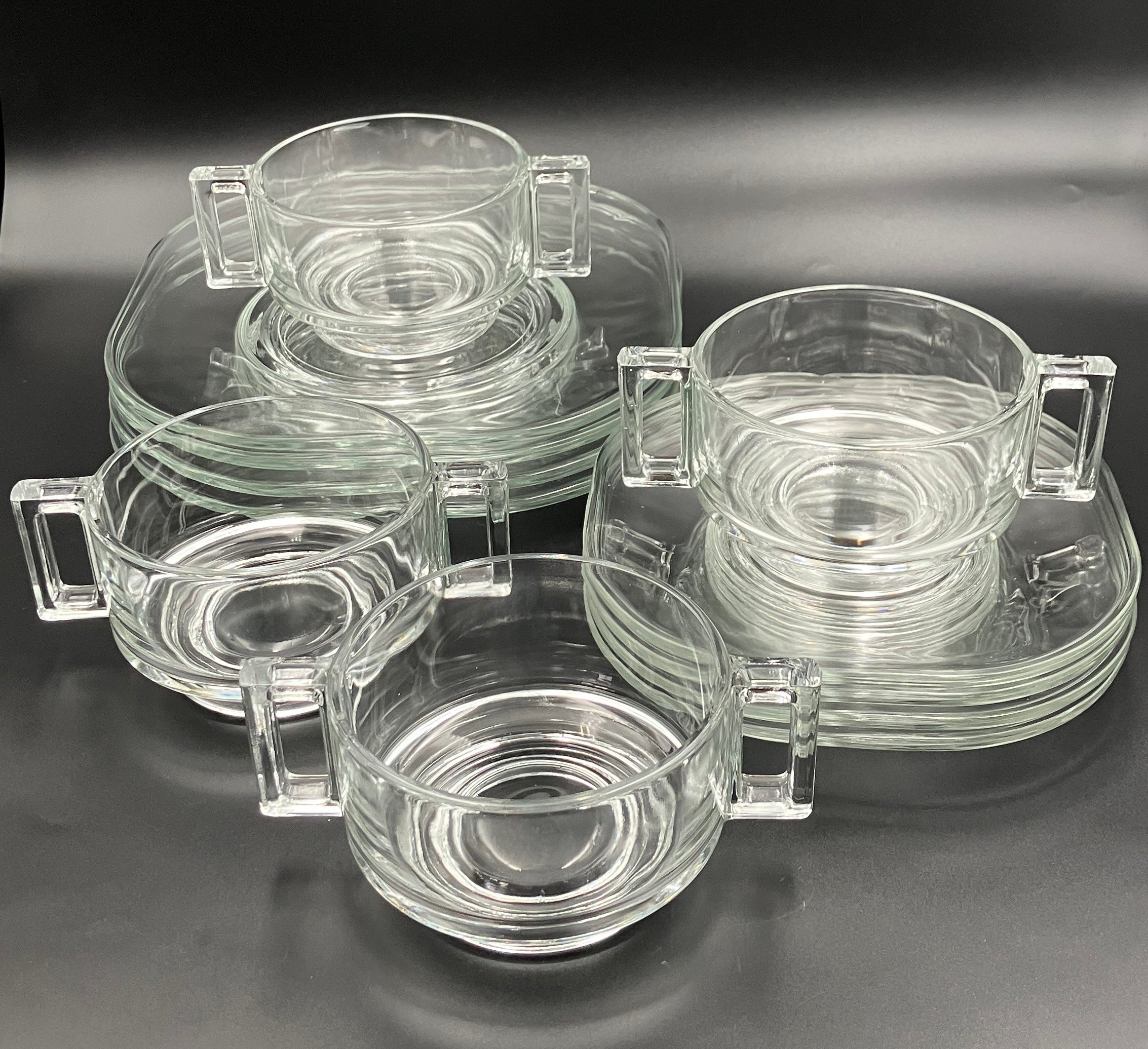 Vintage Joe Colombo Arno Italian Bowls, Side Plates & Main Plates Set Of 12