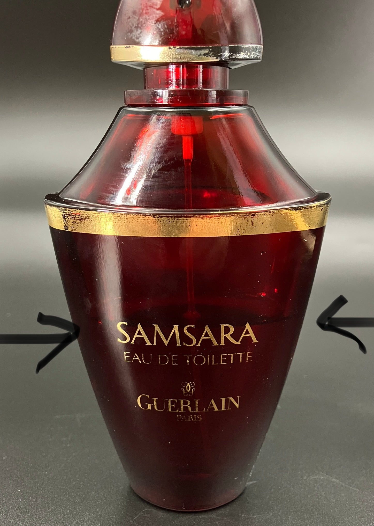 Vintage Guerlain Samsara 100ml Eau De Toilette Paris Approx 40% remaining