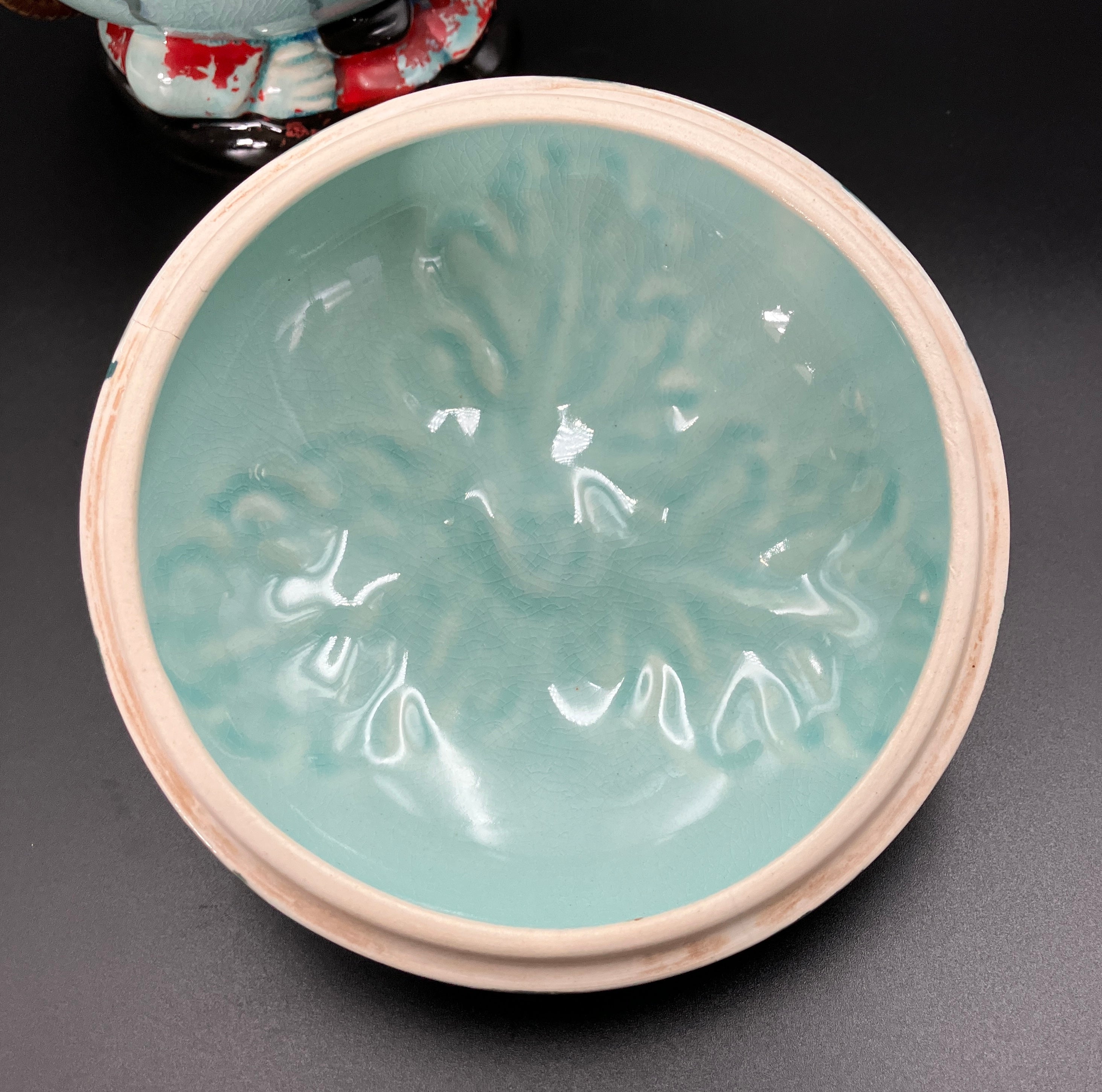 Vintage Cookie Jar Anthropomorphic Kitsch Watermelon With Cane handle Japan RARE