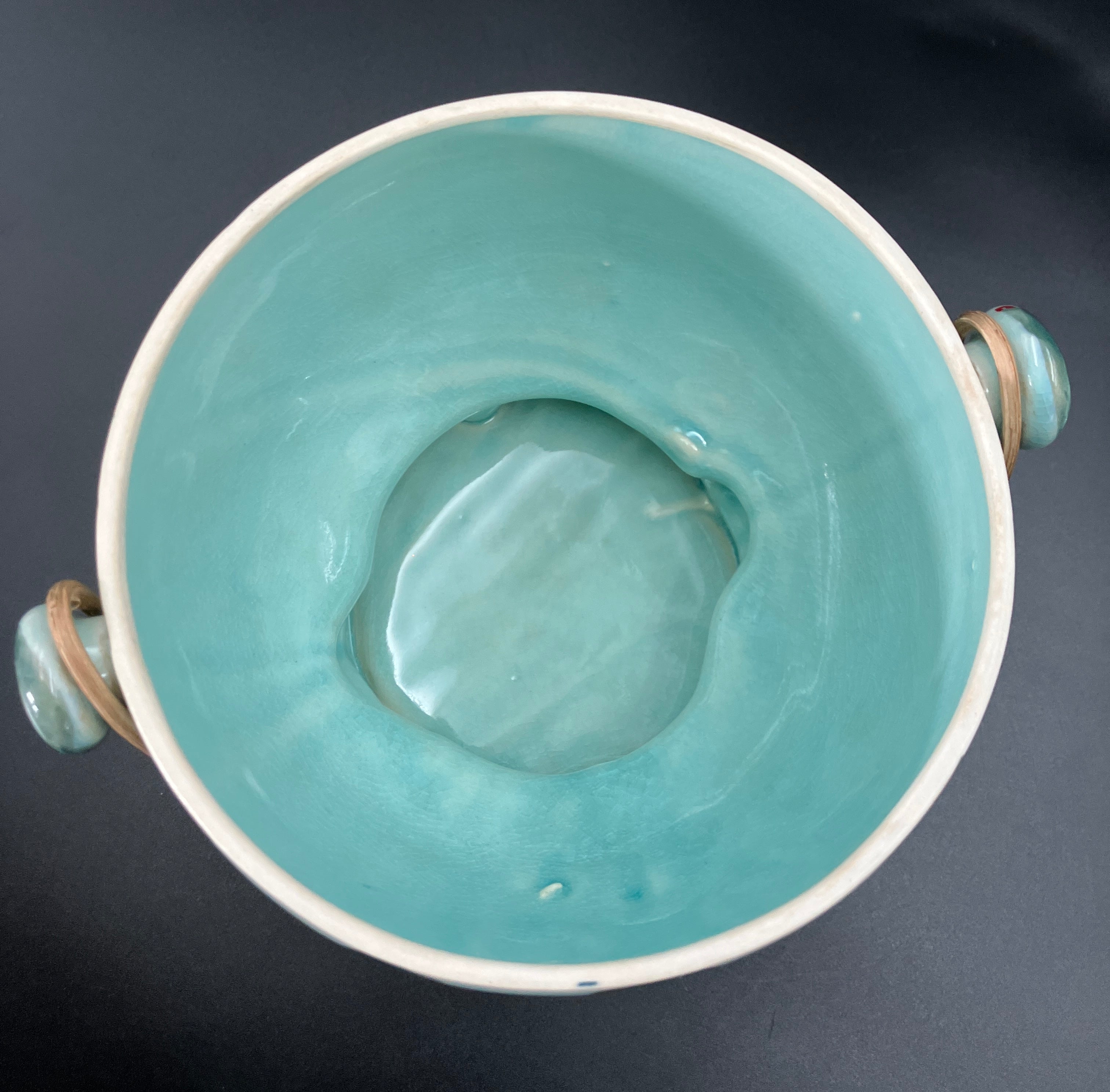 Vintage Cookie Jar Anthropomorphic Kitsch Watermelon With Cane handle Japan RARE