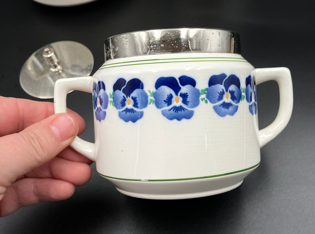 Antique WMF Art Deco Bauhaus Wächtersbach Keramik Porcelain Teapot Sugar Stand