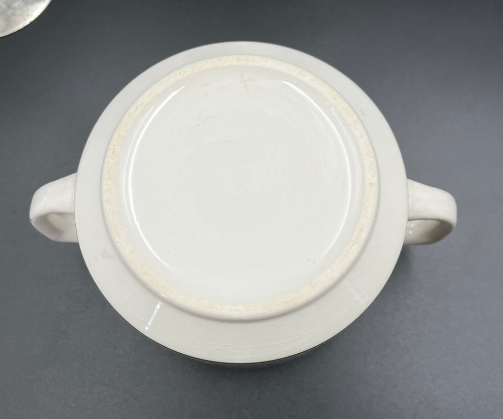 Antique WMF Art Deco Bauhaus Wächtersbach Keramik Porcelain Teapot Sugar Stand