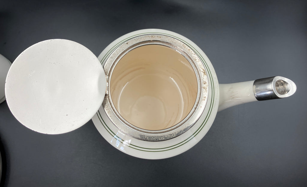 Antique WMF Art Deco Bauhaus Wächtersbach Keramik Porcelain Teapot Sugar Stand