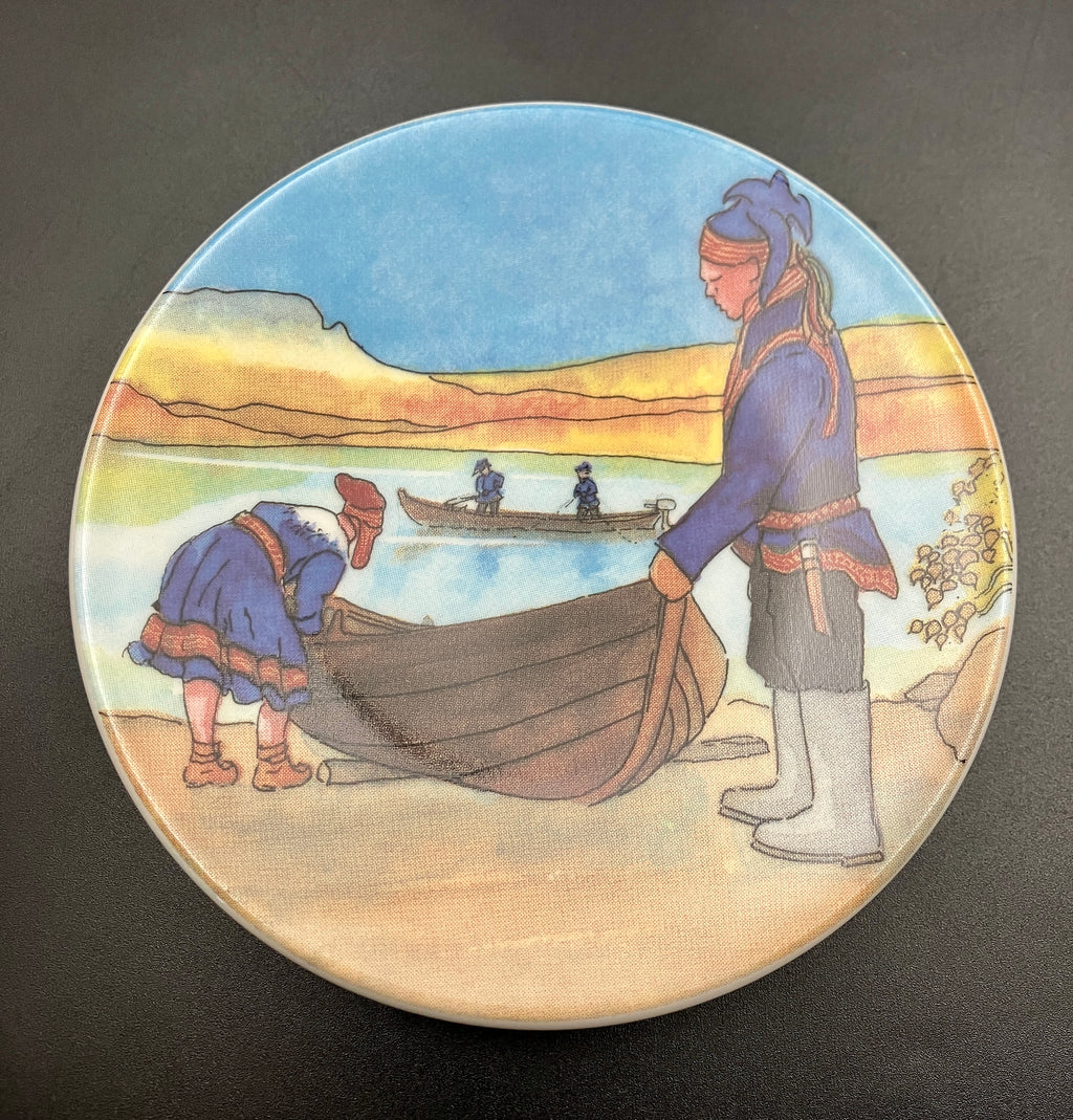 Vintage Arabia Finland Reindeer Wall Plates Lapland Series Toivo G. Utriainen