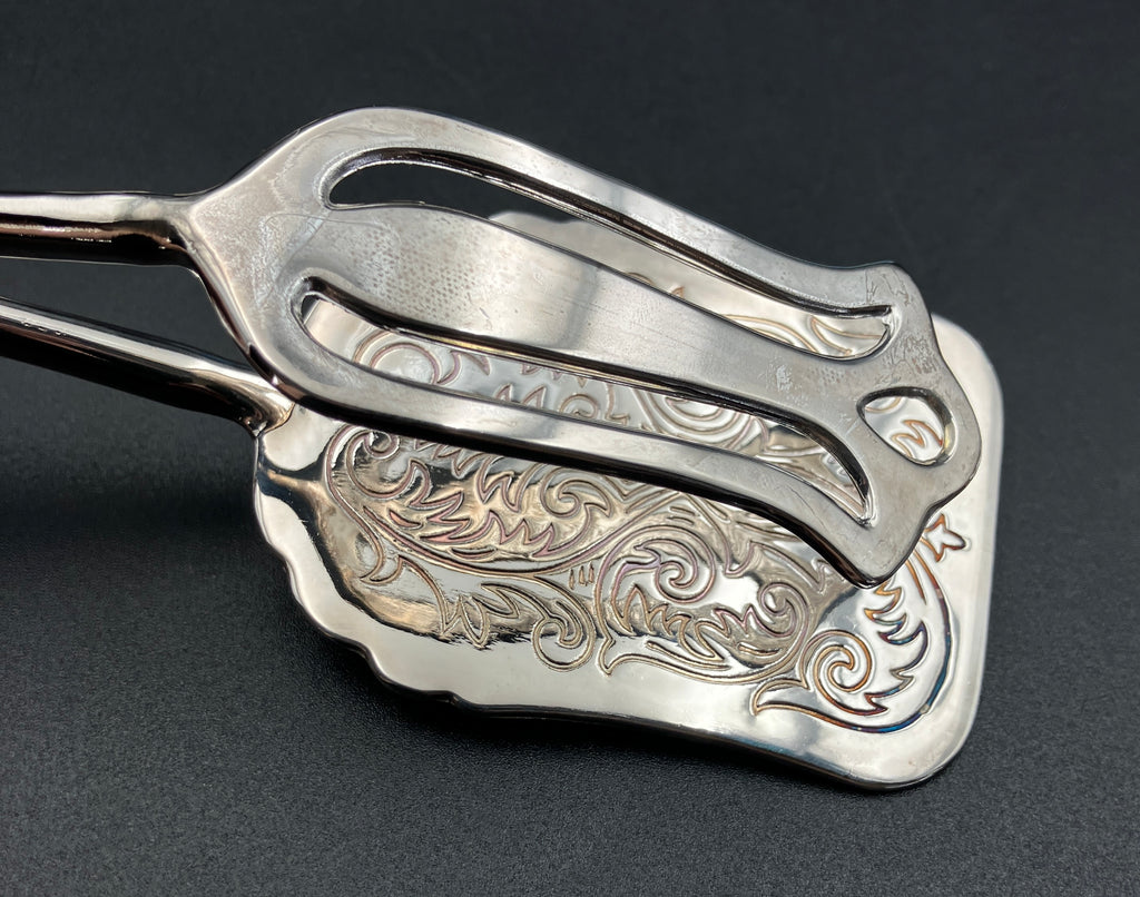 Vintage Silver Plated Tongs Scissor Serving Tongs & Cake Slice Boxed Lot Of 3