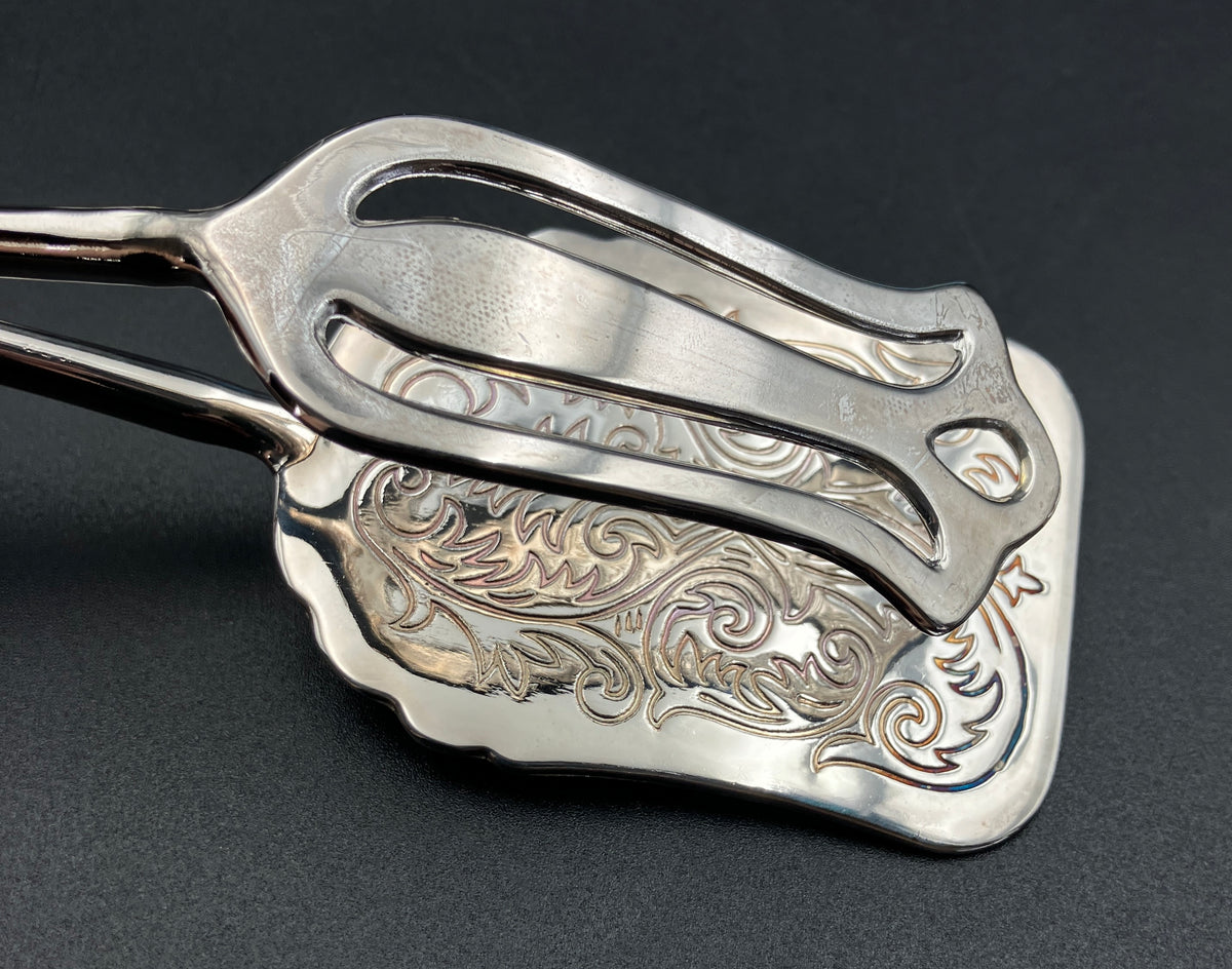 Vintage Silver Plated Tongs Scissor Serving Tongs & Cake Slice Boxed Lot Of 3