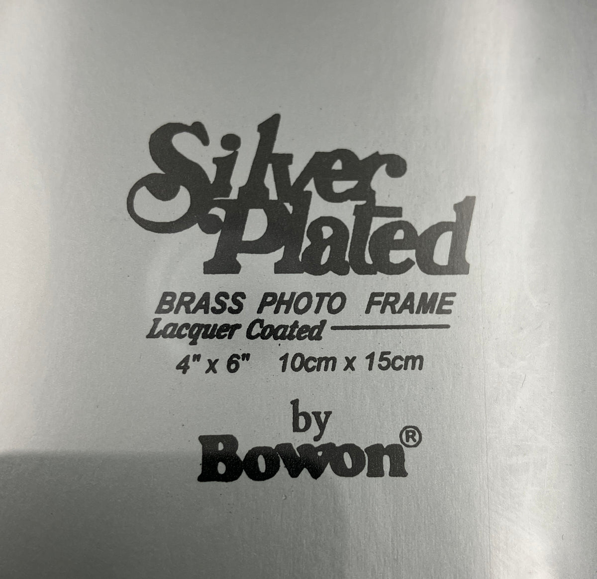 Vintage Silver Plated Frame Bowon Double Hinged Photo Frame 10cm X 15cm