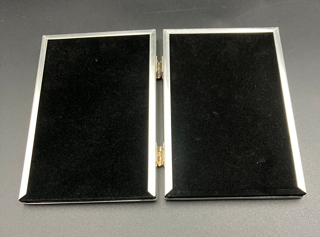 Vintage Silver Plated Frame Bowon Double Hinged Photo Frame 10cm X 15cm