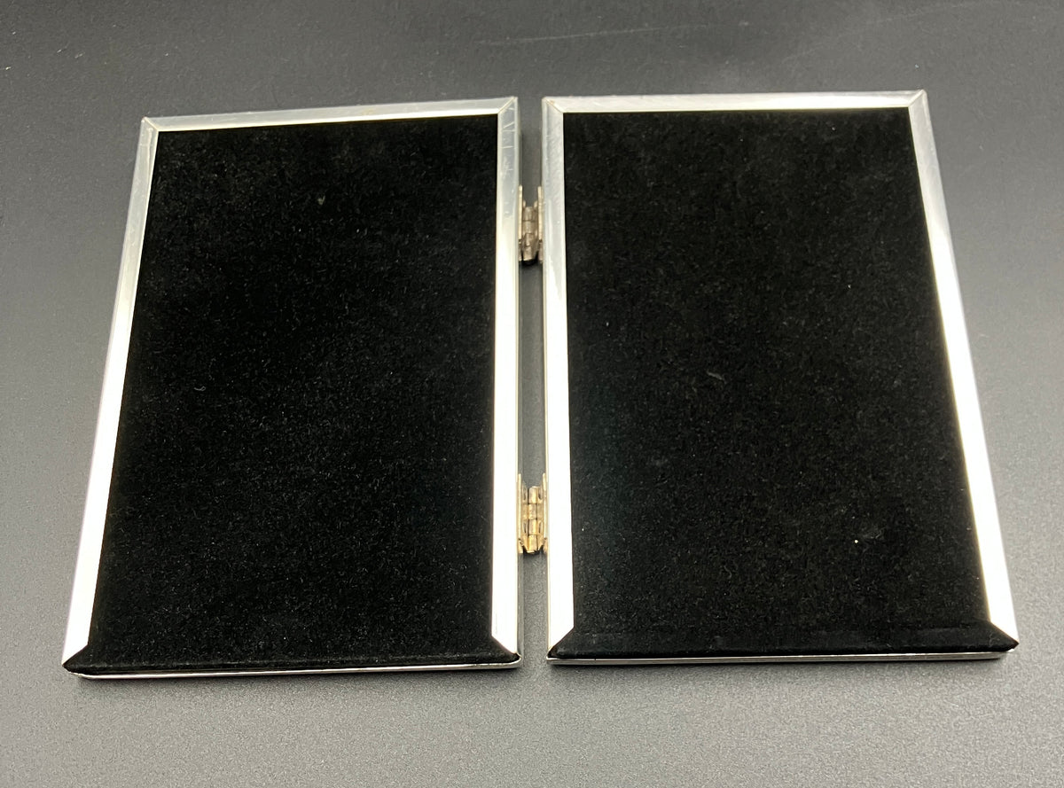 Vintage Silver Plated Frame Bowon Double Hinged Photo Frame 10cm X 15cm