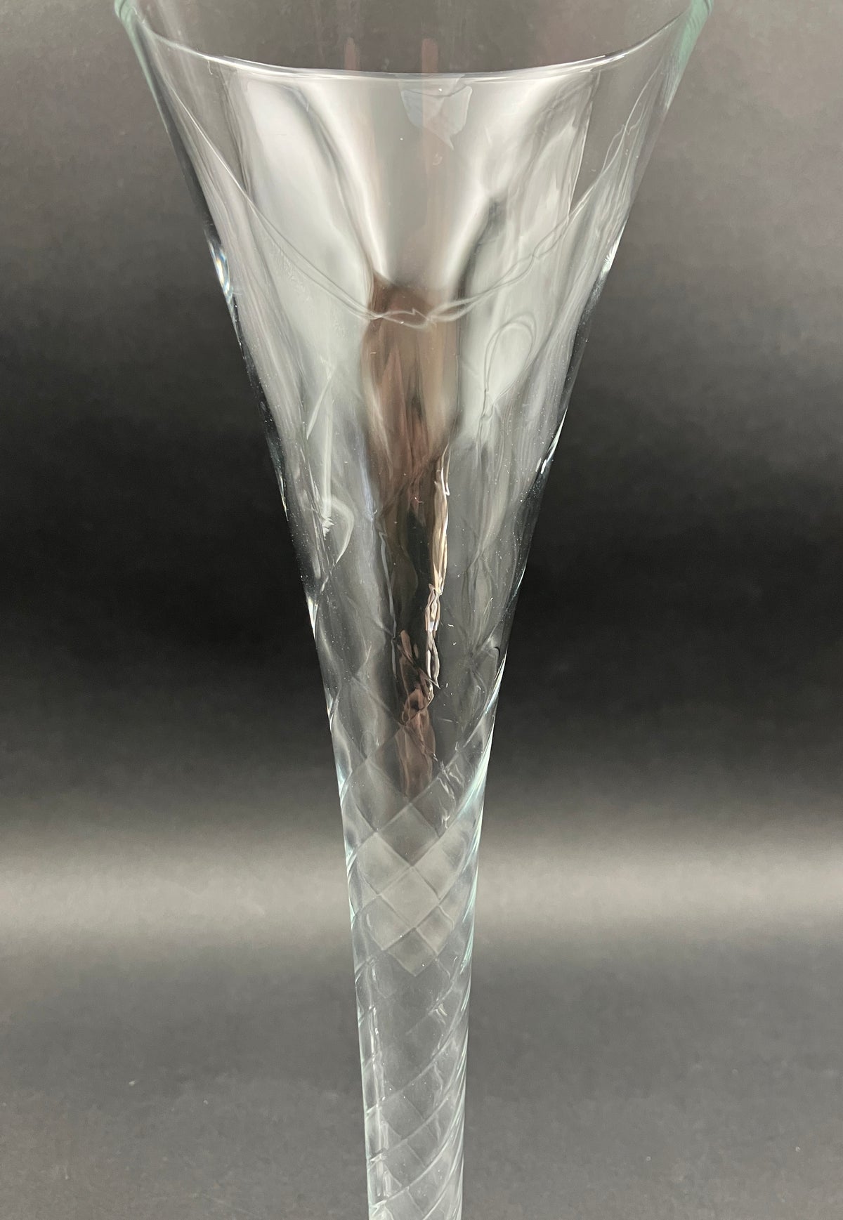 Kosta Boda Hollow Stem Gold Line Champagne Glasses Set Of 2 - 25cm Height