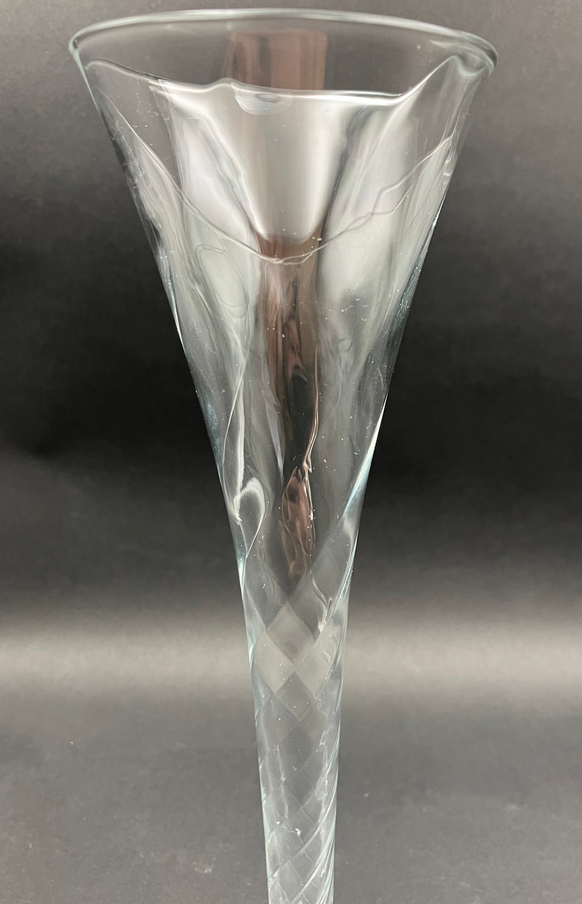 Kosta Boda Hollow Stem Gold Line Champagne Glasses Set Of 2 - 25cm Height