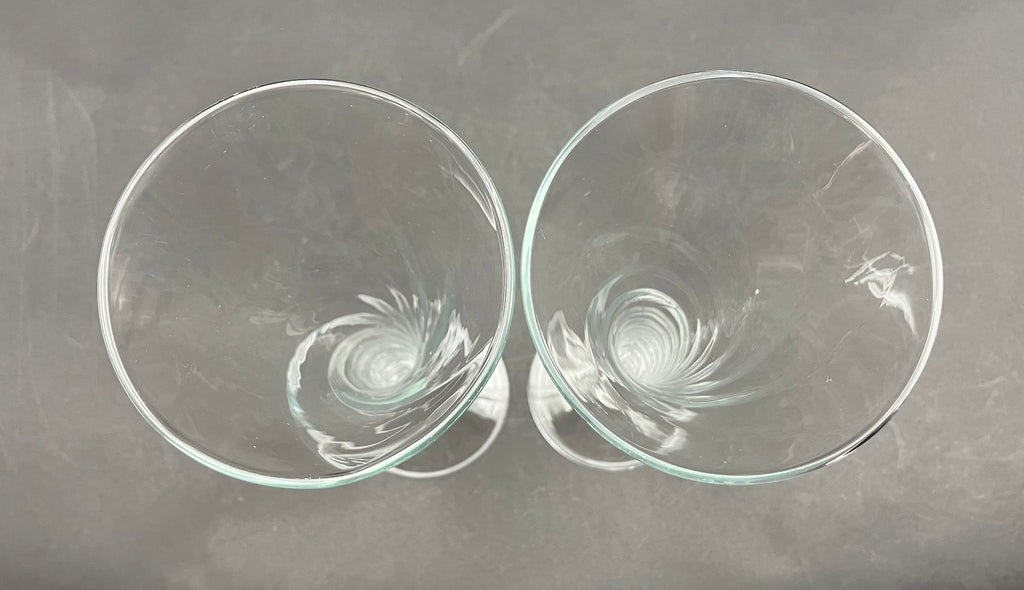 Kosta Boda Hollow Stem Gold Line Champagne Glasses Set Of 2 - 25cm Height