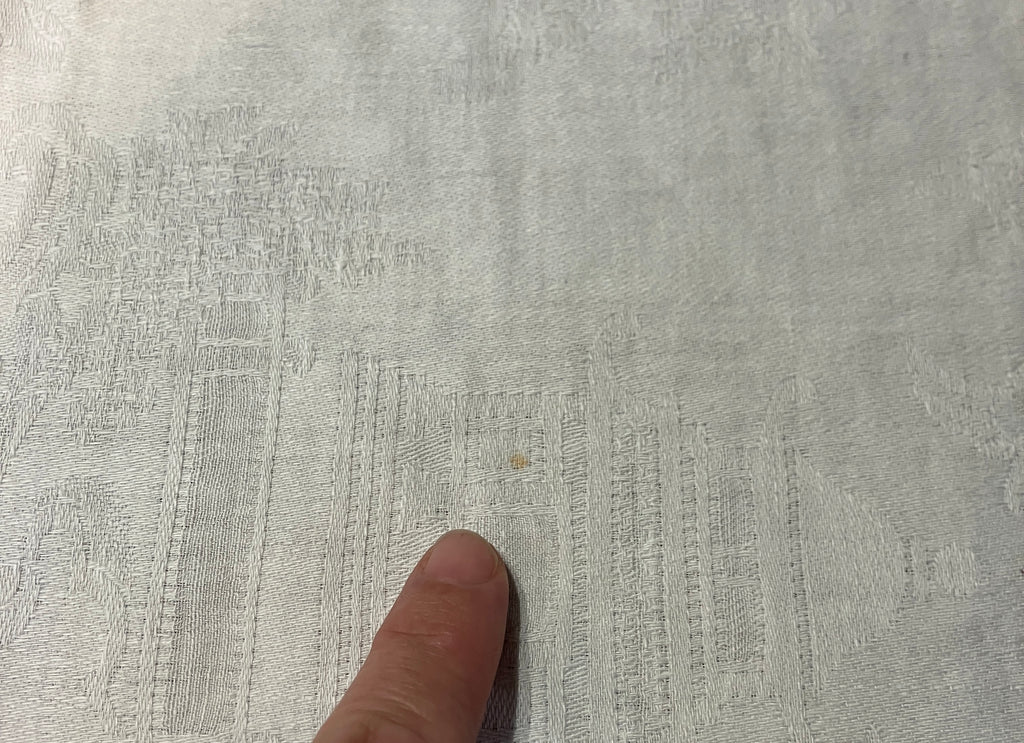 Vintage Willow Pattern Damask Tablecloth Blue Border 127cm X 129cm