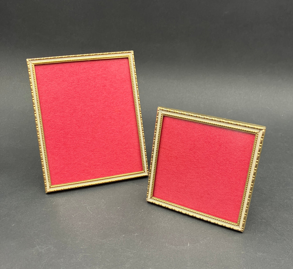 Vintage Brass Danish Frames Non Reflective Flat Glass Lot Of 2
