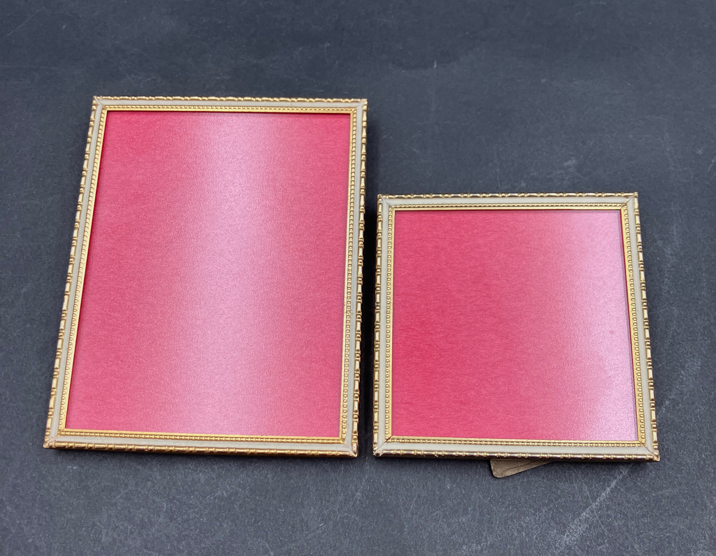 Vintage Brass Danish Frames Non Reflective Flat Glass Lot Of 2