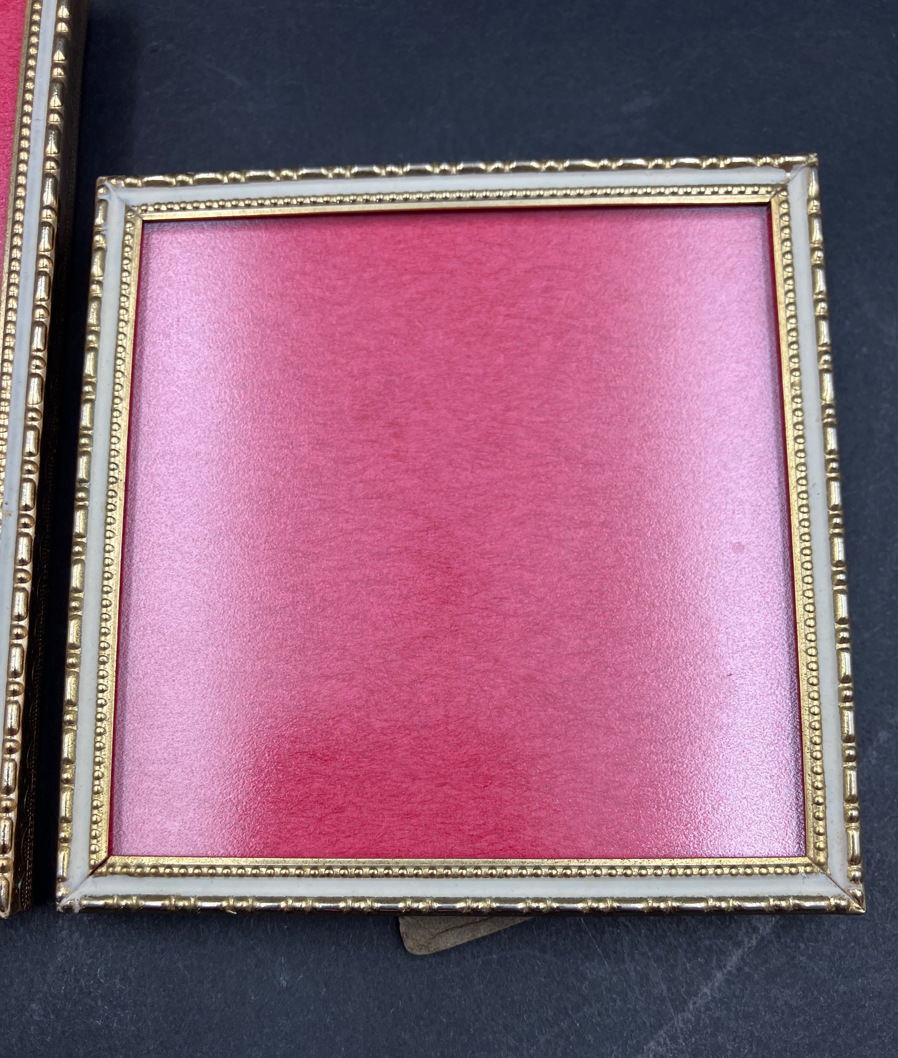 Vintage Brass Danish Frames Non Reflective Flat Glass Lot Of 2