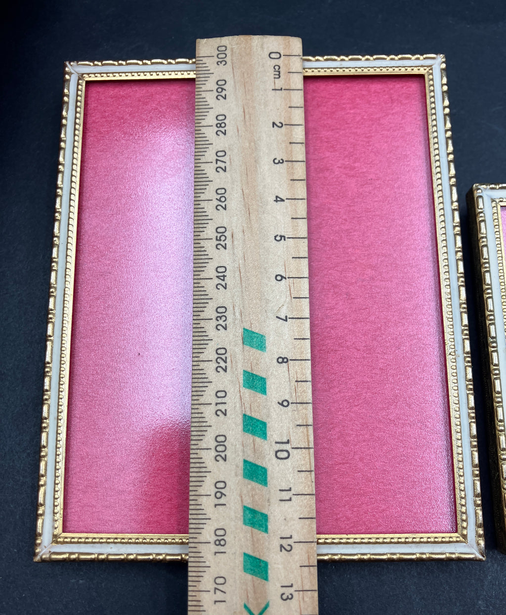 Vintage Brass Danish Frames Non Reflective Flat Glass Lot Of 2