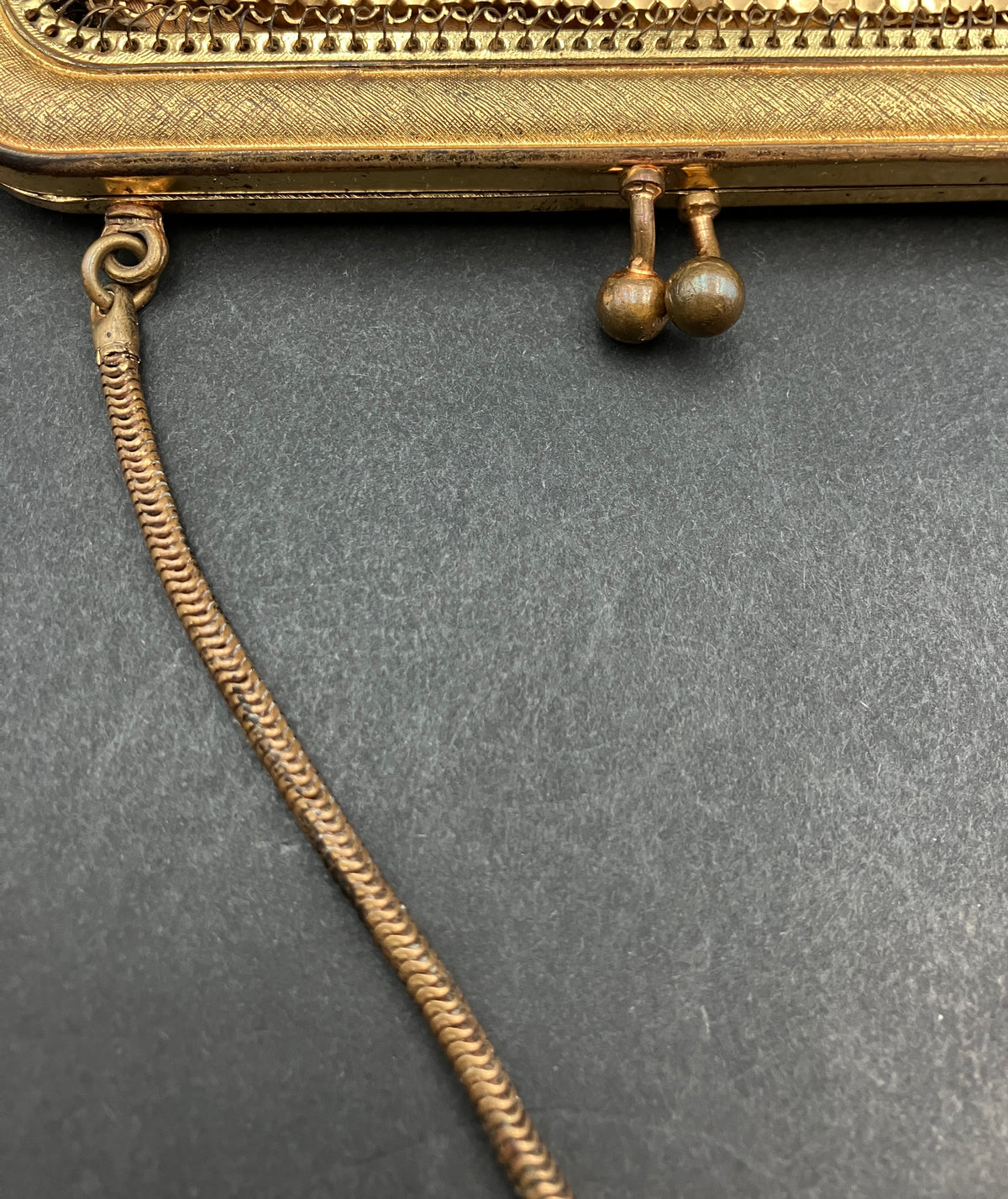 Vintage OROTON Glomesh Bag Alumesh Gold Purse Bag Small