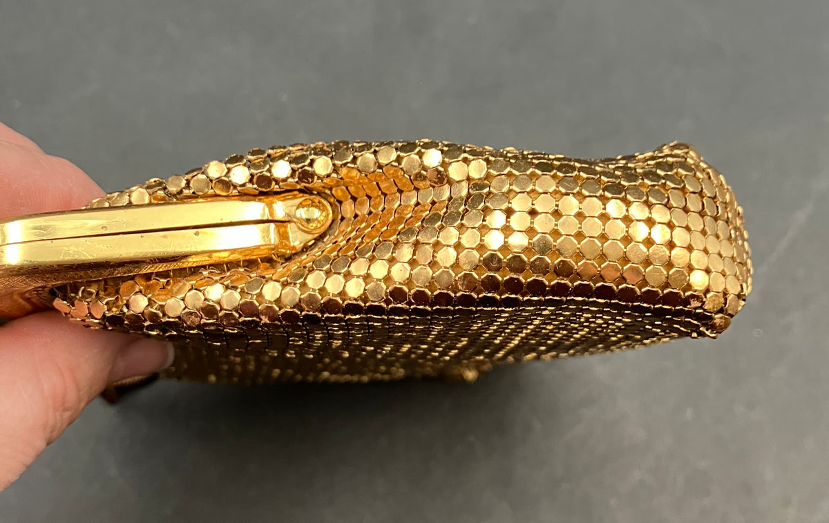 Vintage OROTON Glomesh Bag Alumesh Gold Purse Bag Small