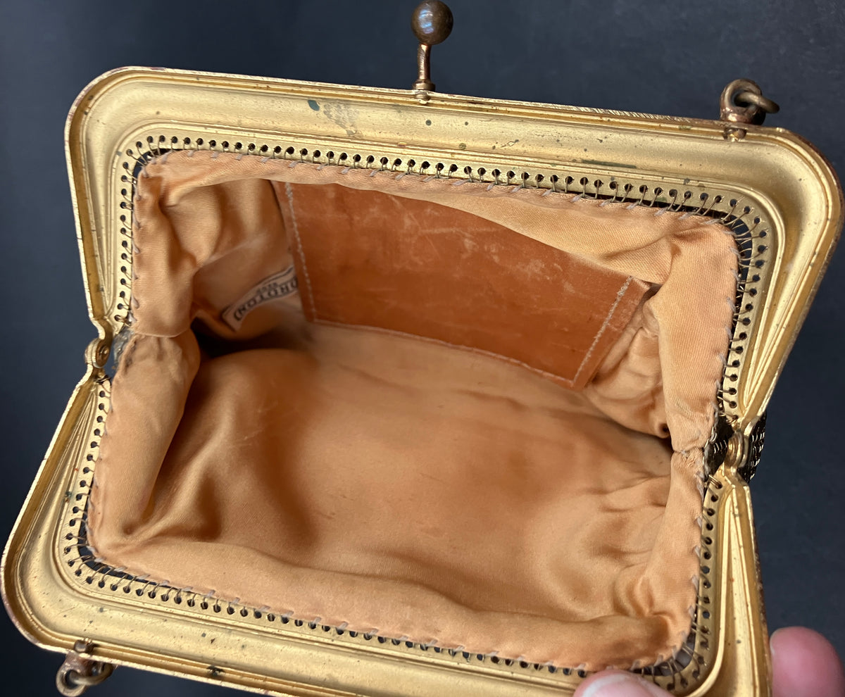 Vintage OROTON Glomesh Bag Alumesh Gold Purse Bag Small