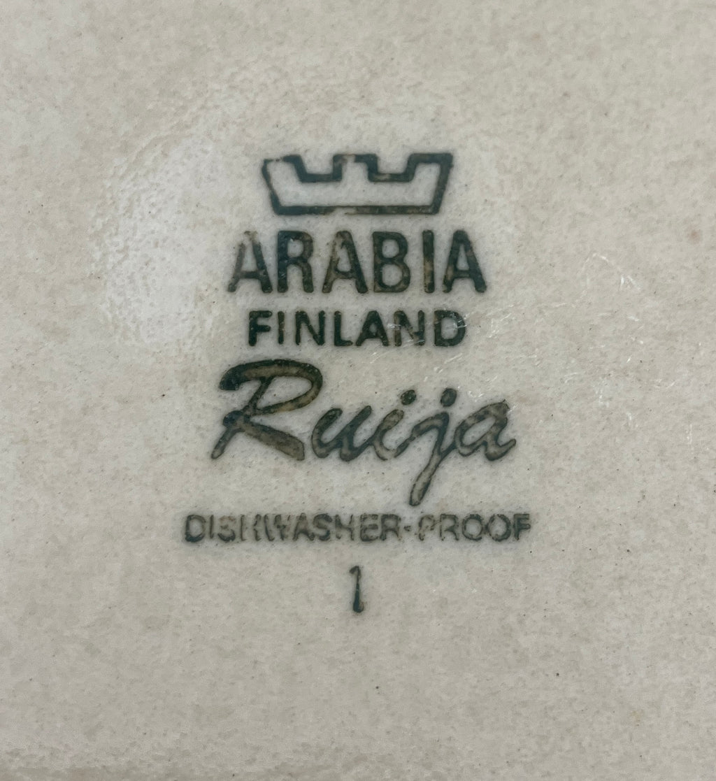 Arabia Finland Ruija Teapot With Strainer by Raija Uosikkinen Mid Century Modern