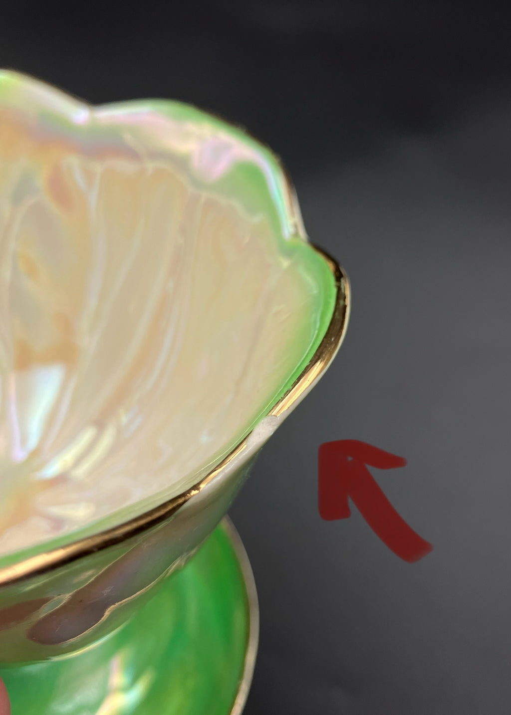 Vintage Harlequin Lustreware Dessert Bowls Set Of 6 - Unmarked Mailing Style