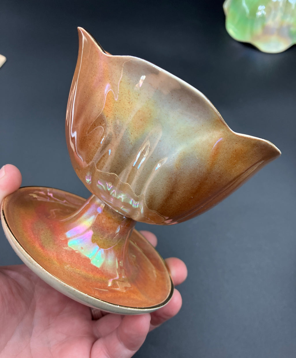 Vintage Harlequin Lustreware Dessert Bowls Set Of 6 - Unmarked Mailing Style