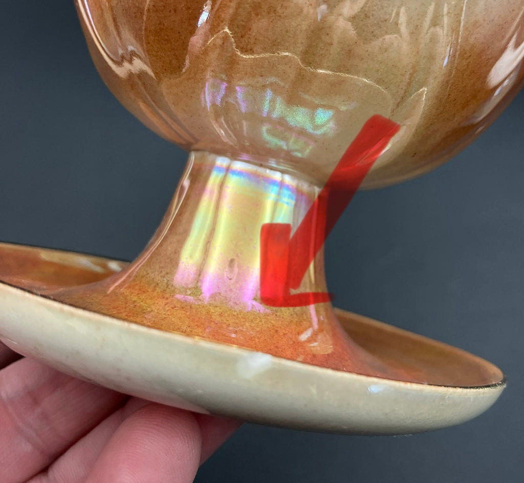 Vintage Harlequin Lustreware Dessert Bowls Set Of 6 - Unmarked Mailing Style