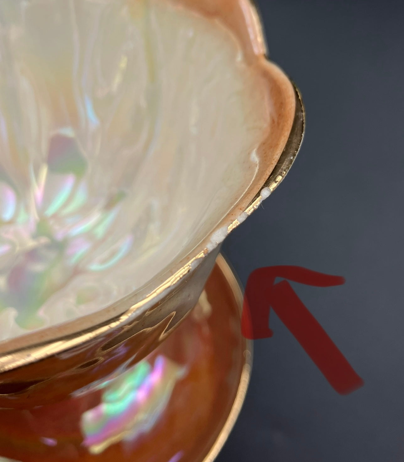 Vintage Harlequin Lustreware Dessert Bowls Set Of 6 - Unmarked Mailing Style