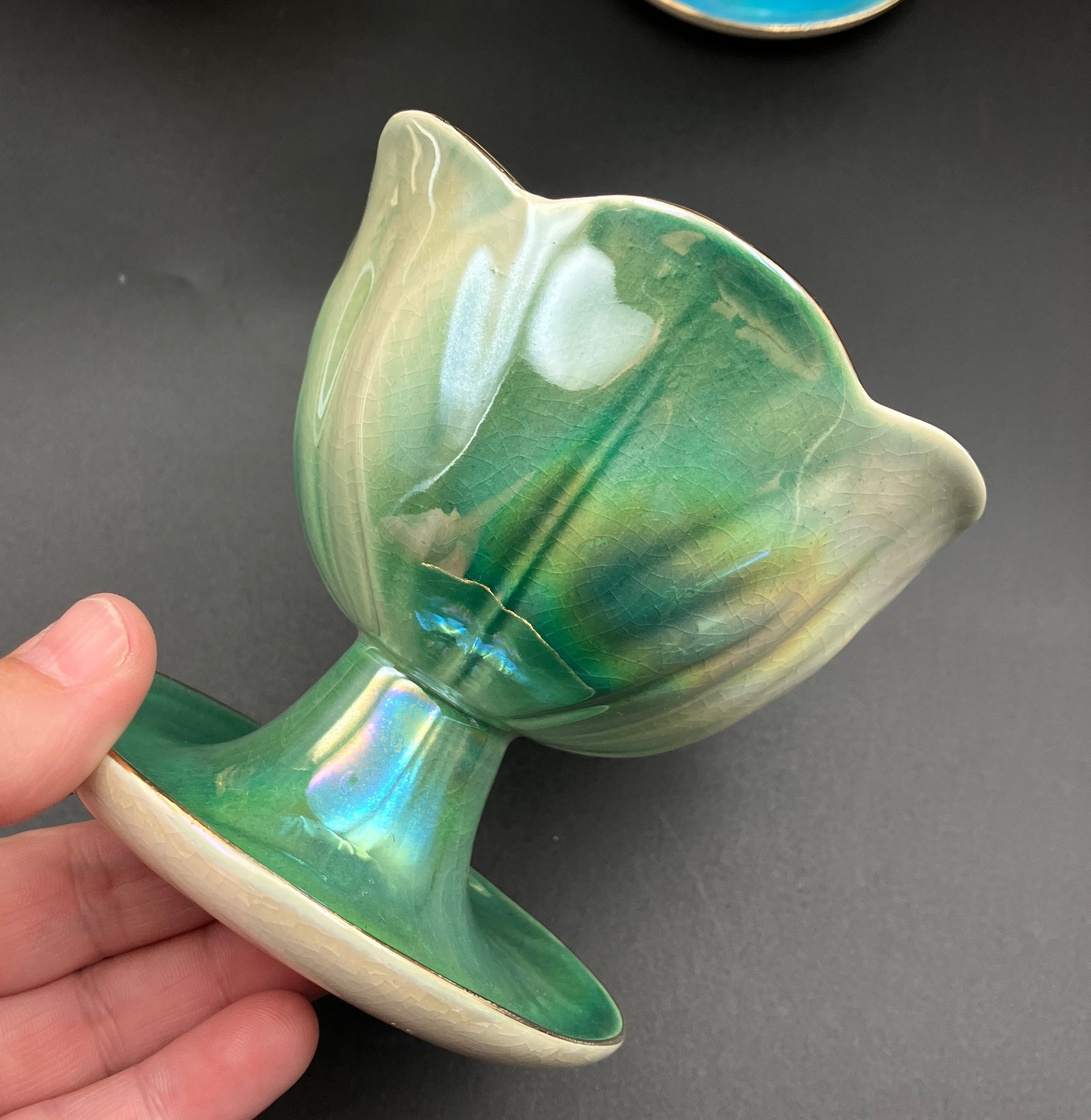 Vintage Harlequin Lustreware Dessert Bowls Set Of 6 - Unmarked Mailing Style