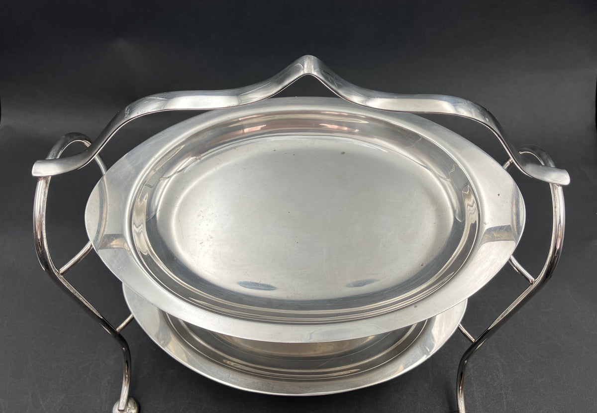 Vintage Silver Plated Cake Stand 2 Tier Footed By Phoenix Plate Australia