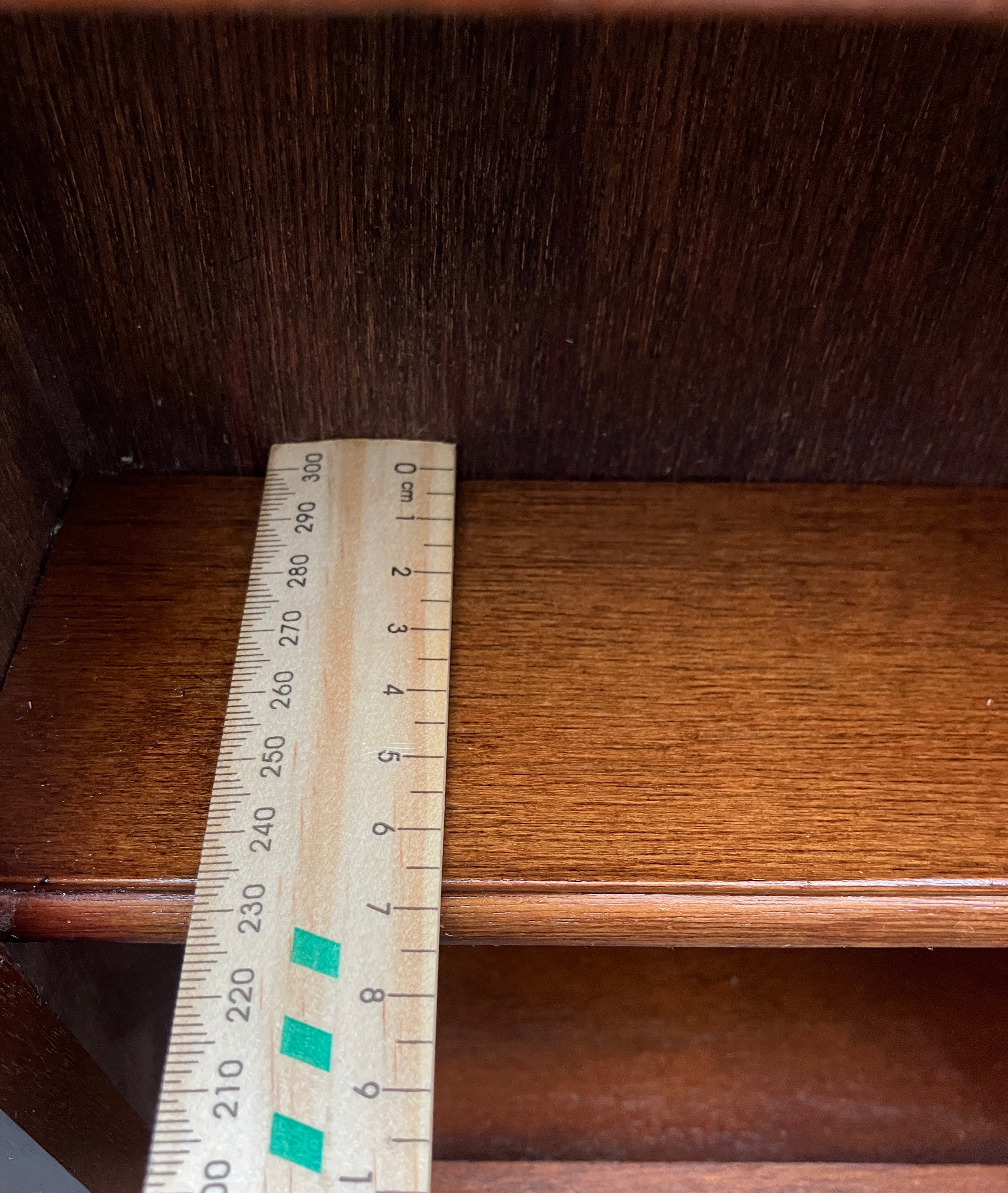 Vintage Wooden Curio Cabinet W/ Glass Door Shelf 43cm H, 36cm L, 12cm W