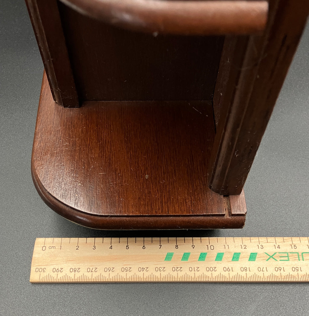 Vintage Wooden Curio Cabinet W/ Glass Door Shelf 43cm H, 36cm L, 12cm W