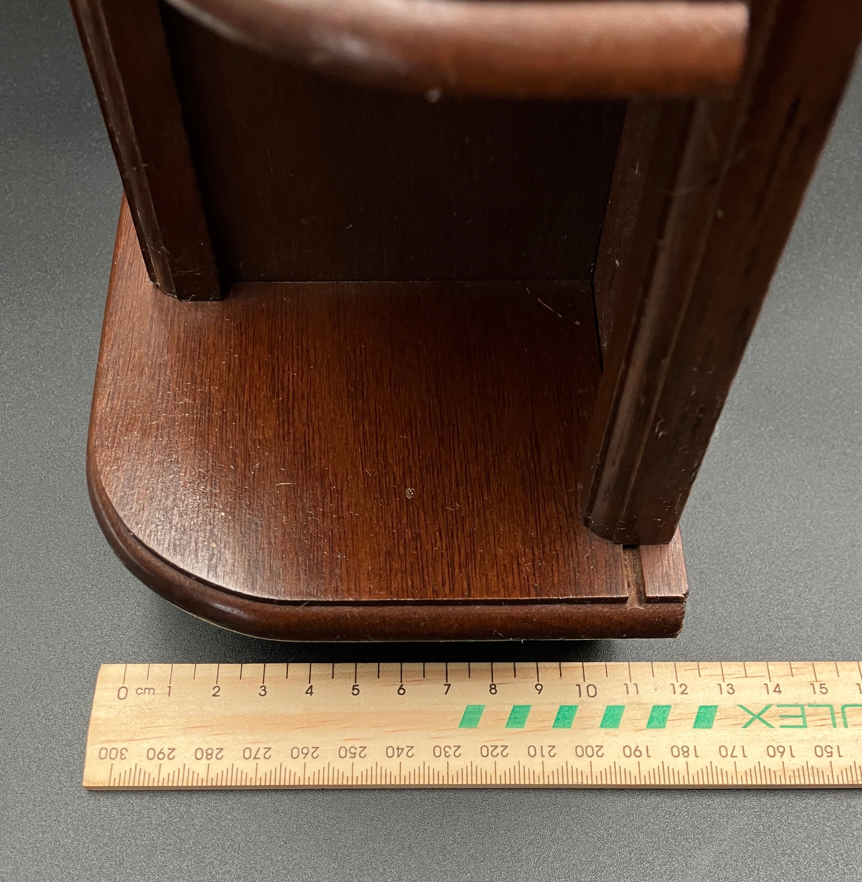 Vintage Wooden Curio Cabinet W/ Glass Door Shelf 43cm H, 36cm L, 12cm W