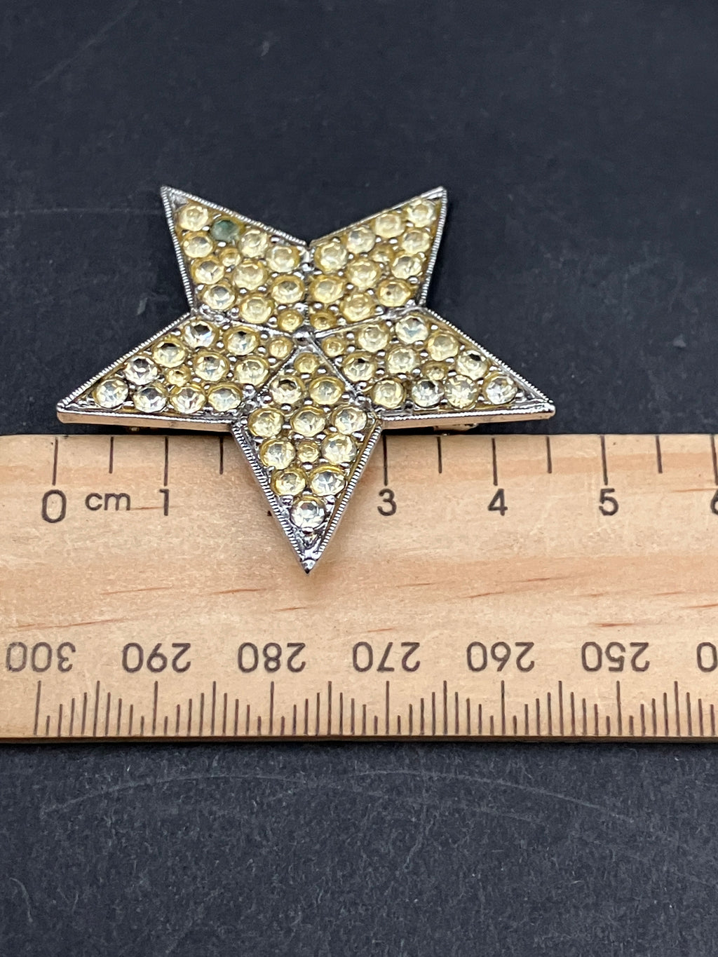 Vintage BARCS Star Brooch Swarovski Crystal 22ct Gold Plated Model F164