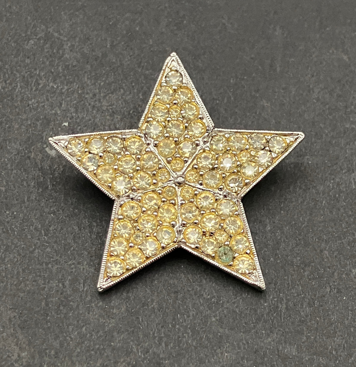 Vintage BARCS Star Brooch Swarovski Crystal 22ct Gold Plated Model F164