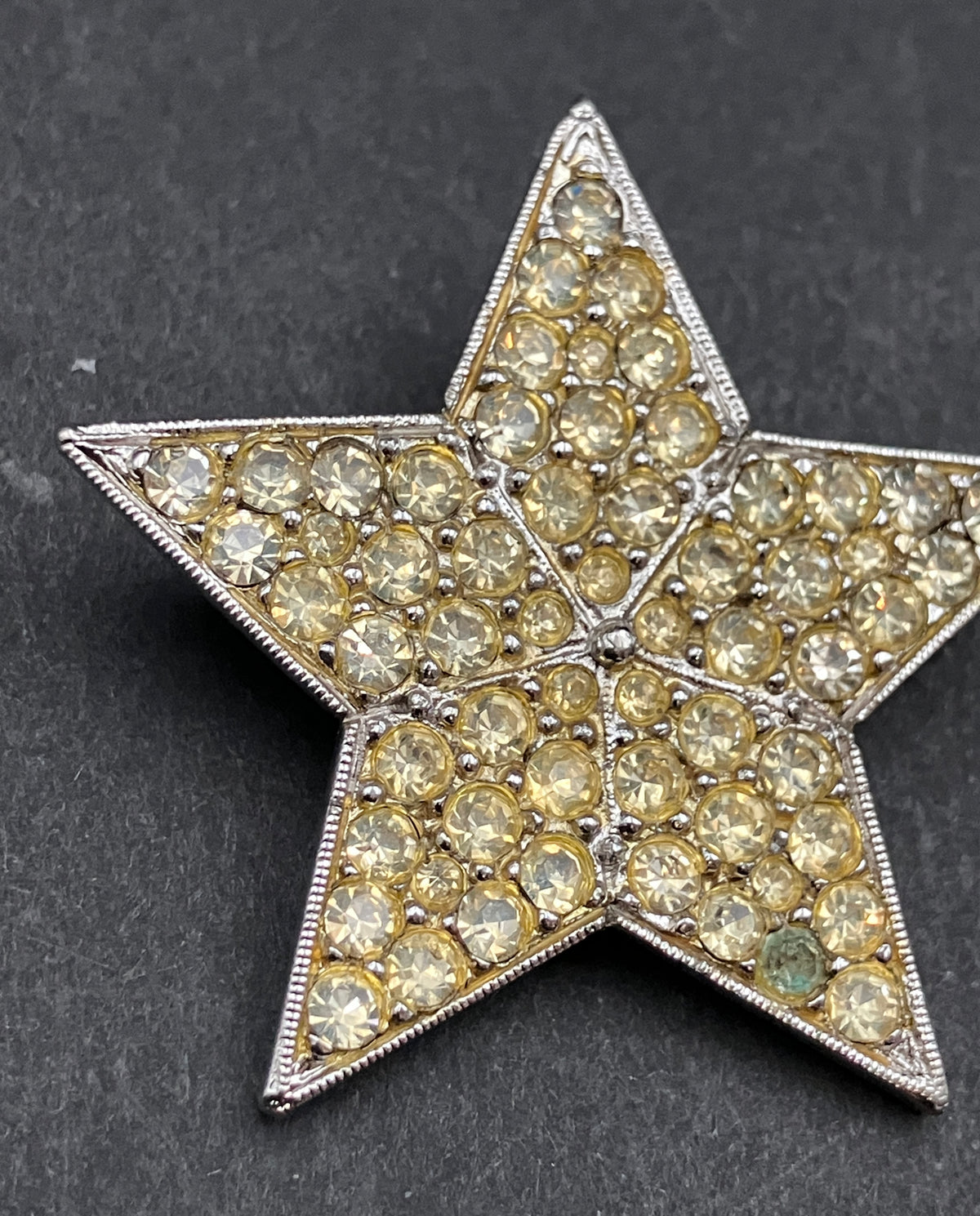 Vintage BARCS Star Brooch Swarovski Crystal 22ct Gold Plated Model F164
