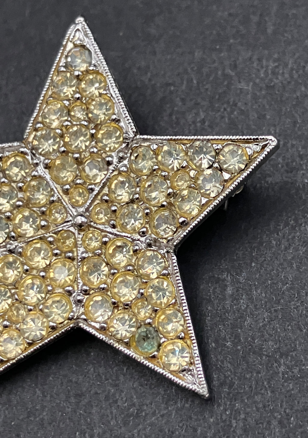 Vintage BARCS Star Brooch Swarovski Crystal 22ct Gold Plated Model F164