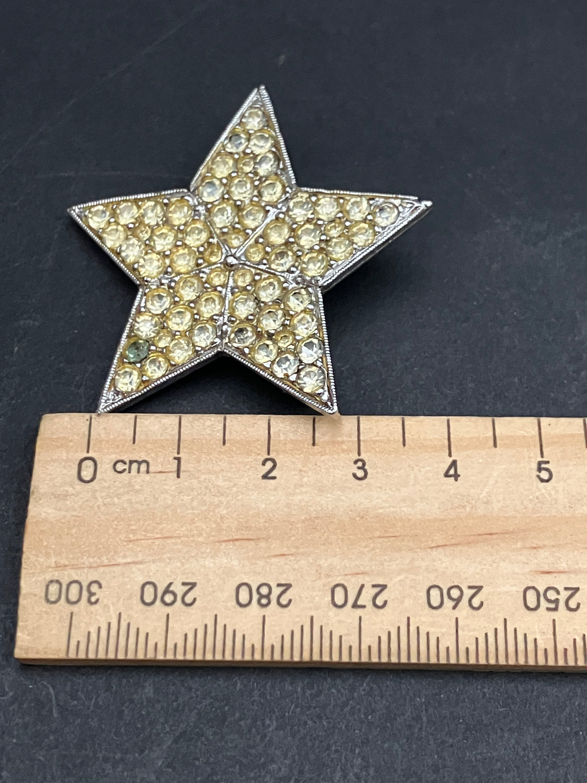 Vintage BARCS Star Brooch Swarovski Crystal 22ct Gold Plated Model F164