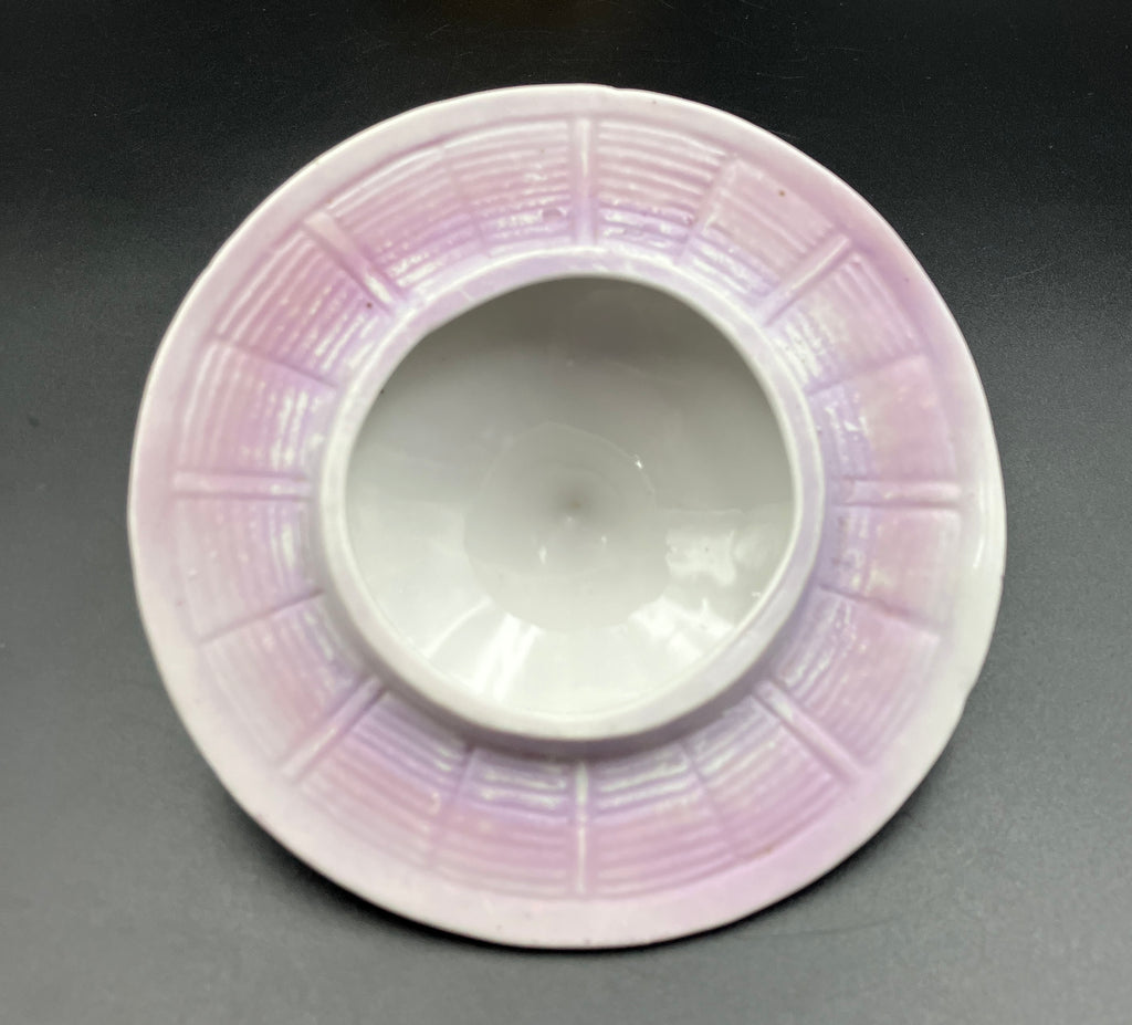 Share Antique Tobacco Jar - Chinaman With Hat Cigar Humidor Storage Porcelain - Rare